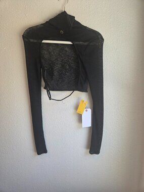 Bananhot Black Sheer Mesh Cover Up Dress Swimwear Beach Womens S